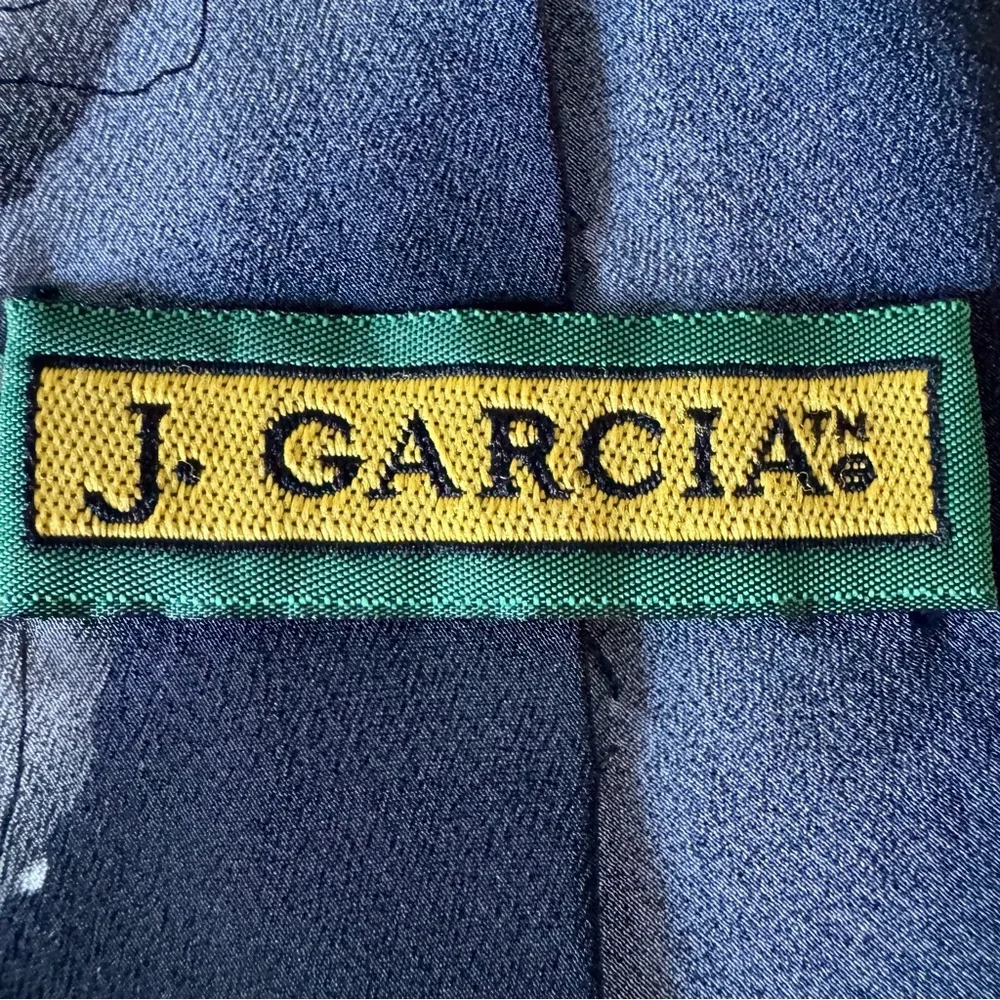 Jerry Garcia South Of the Border Collection 15 Silk Men’s Neck Tie Navy Blue EUC